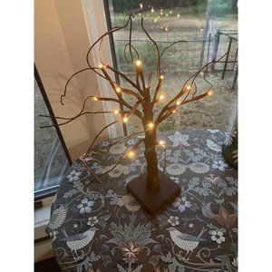 tree, lighted, halloween, fall, village, christmas, 16-18" tall, brown, winter